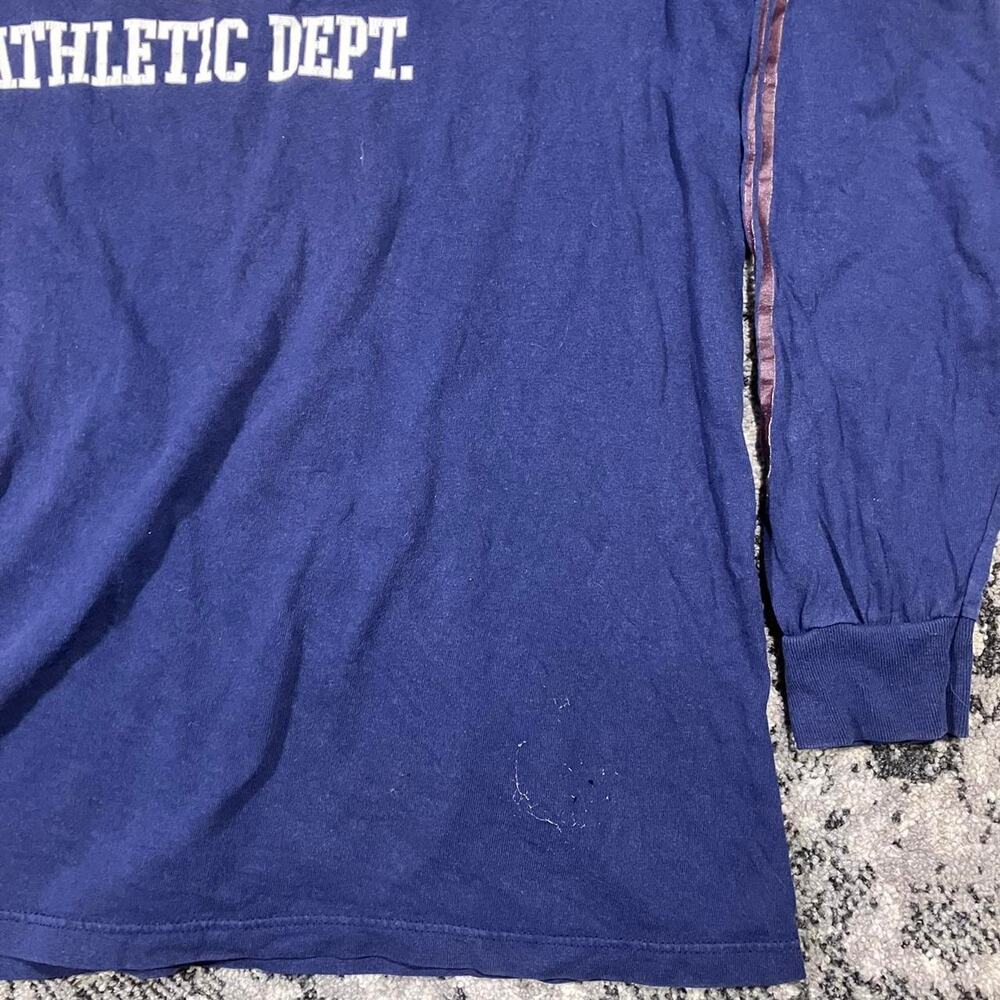 Vintage 90s Adidas Blue Red Long Sleeve T-shirt - Picture 2 of 6